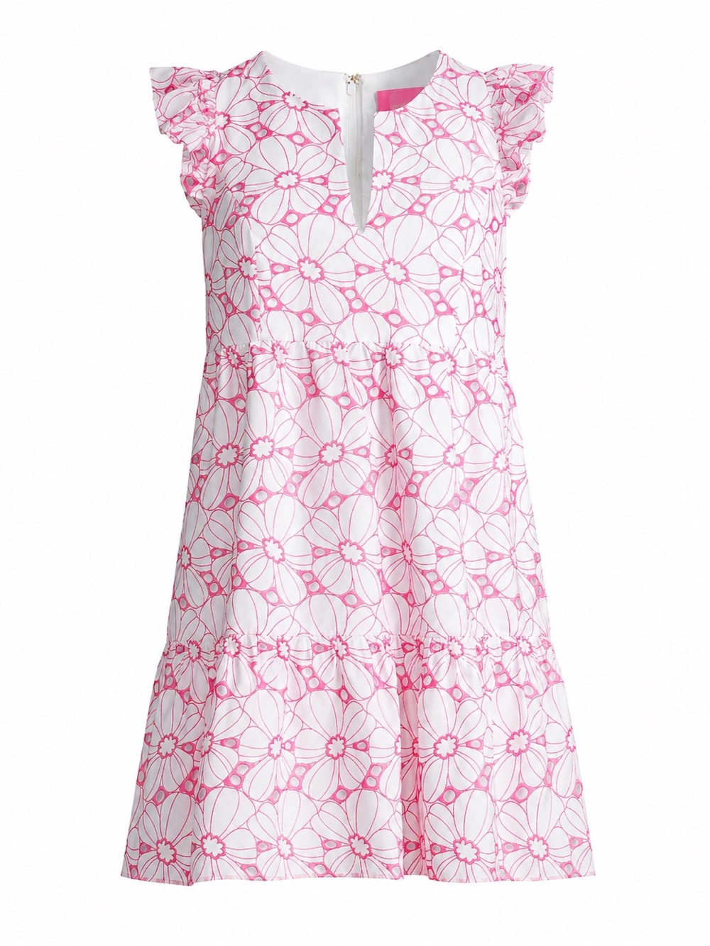 Lilly Pulitzer Keila Dress Pink Floral Tunic Mini Dress Size 8 - Picture 4 of 14